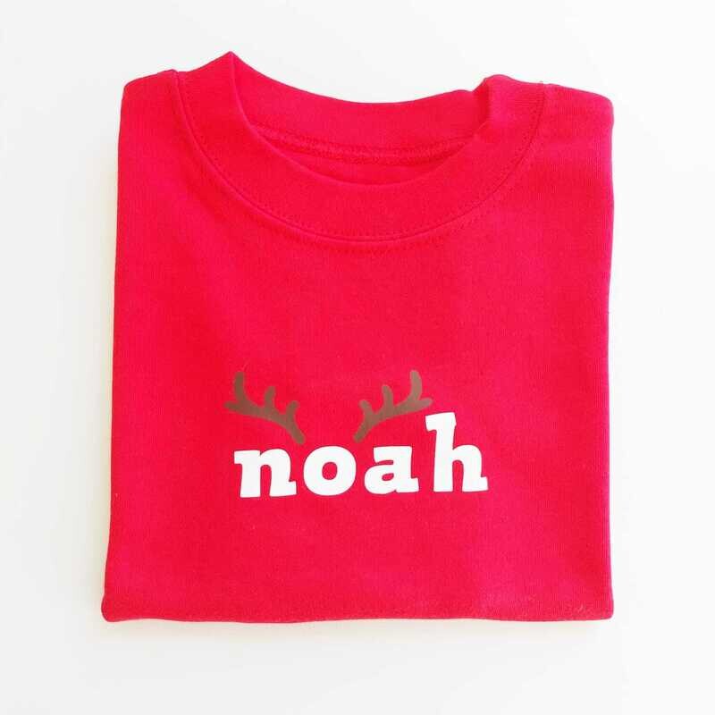 Reindeer Antlers Top Red - Child