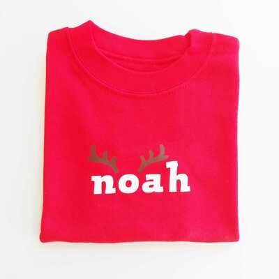 Reindeer Antlers Top Red - Child