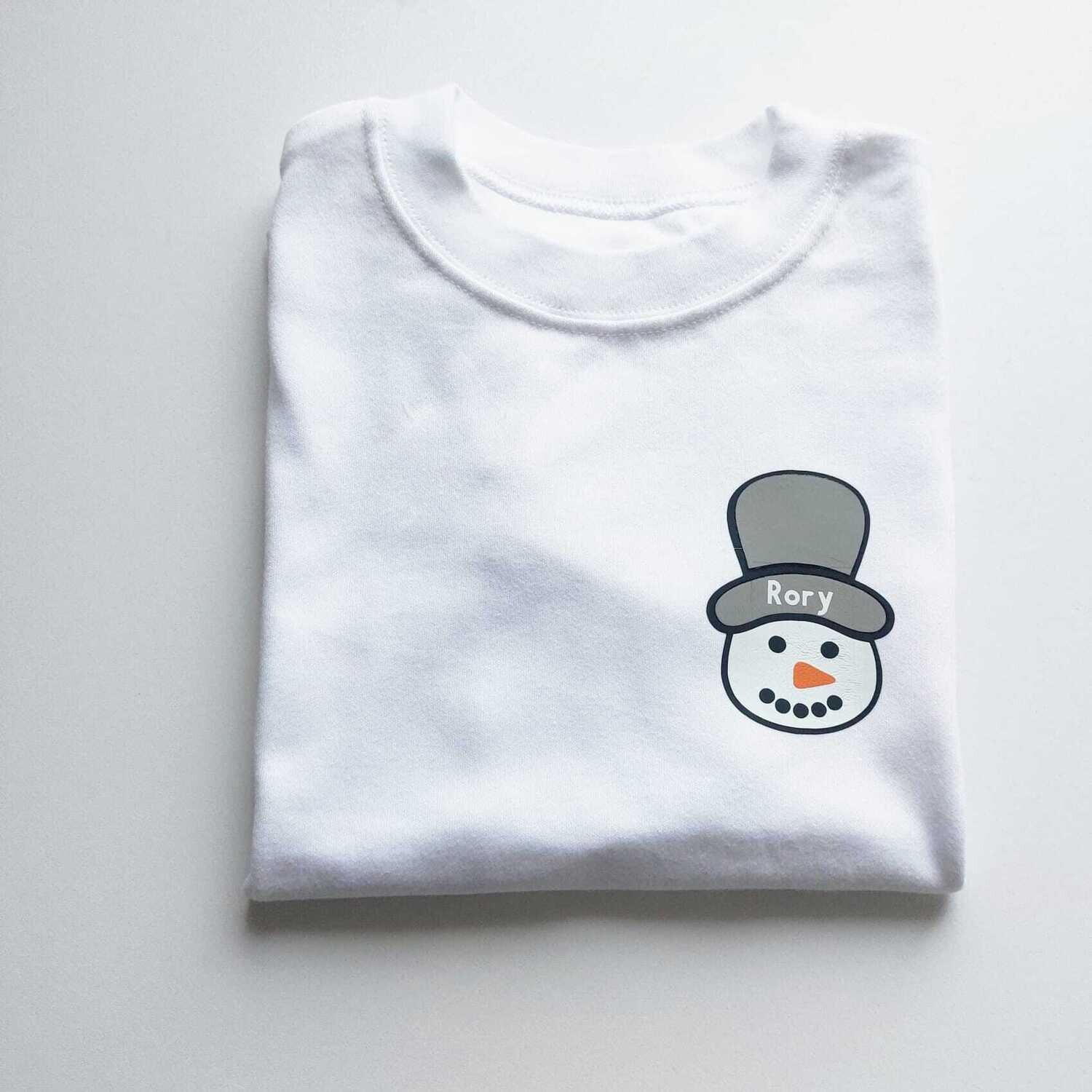 Snowman personalised T-shirt