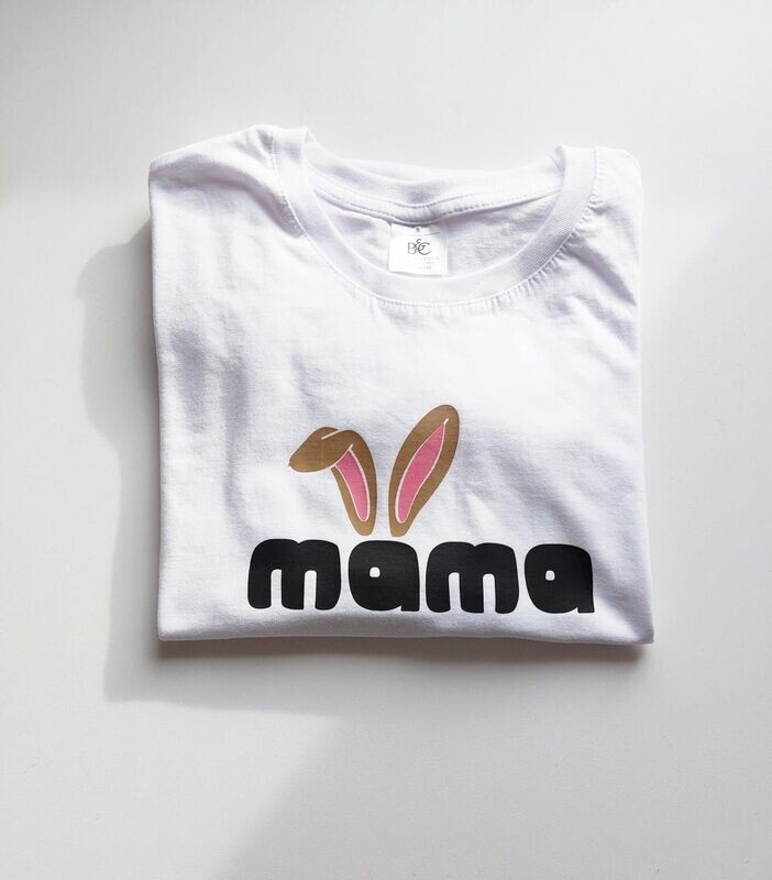 Bunny Mama  Top White- Adult