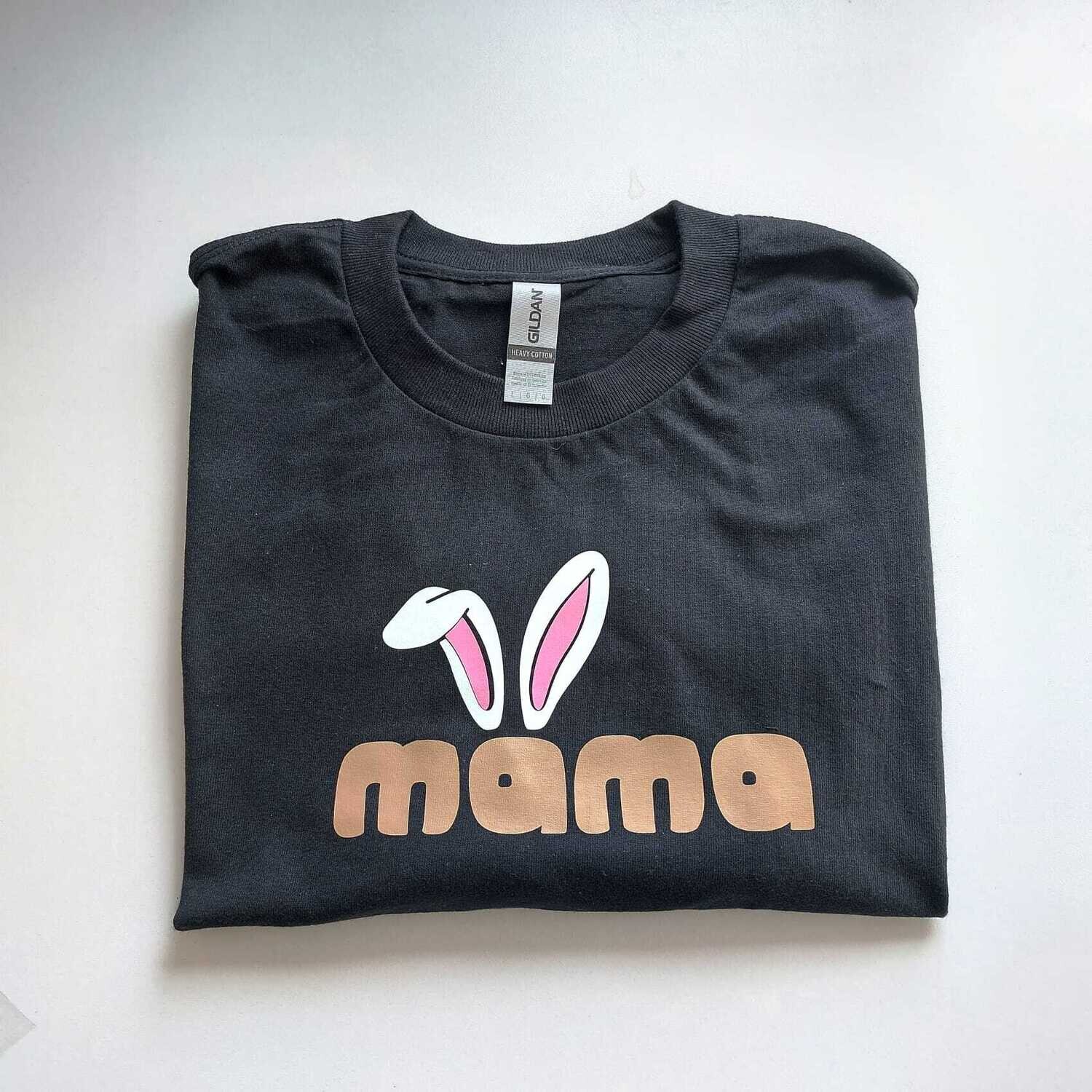 Bunny Mama  Top Black- Adult