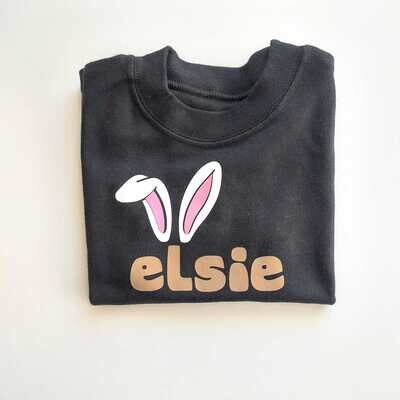 Bunny Top Black - Child's