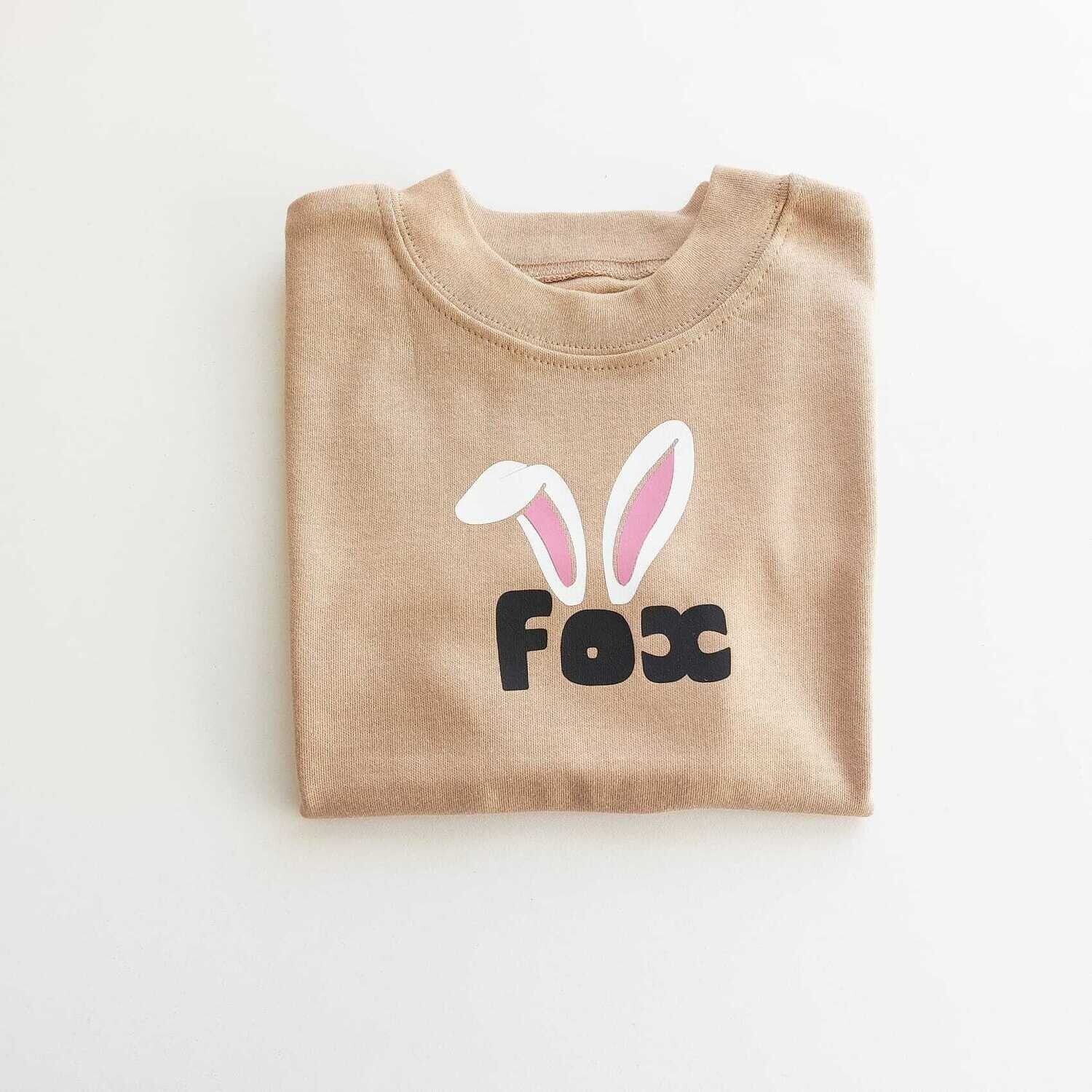 Bunny Top Brown (white ears)- Child's