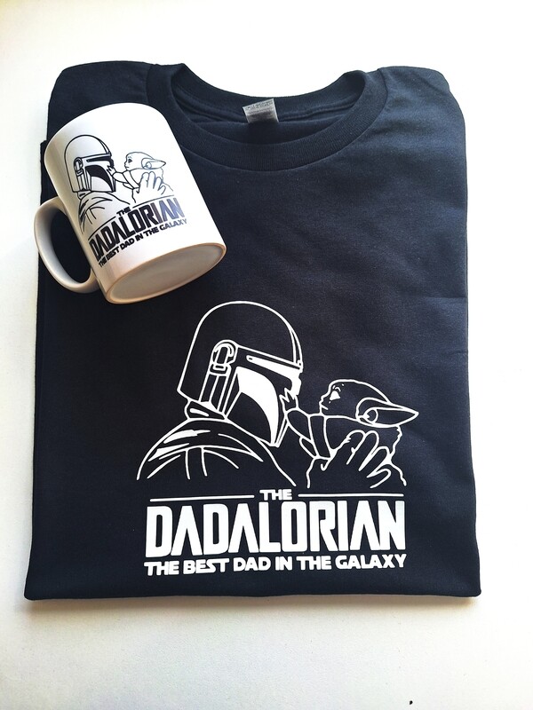 The Dadalorian (The best dad in the galaxy) -Adult Top and Mug set