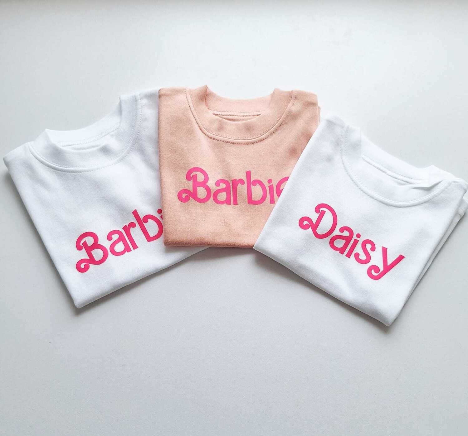Barbie/Name top - child
