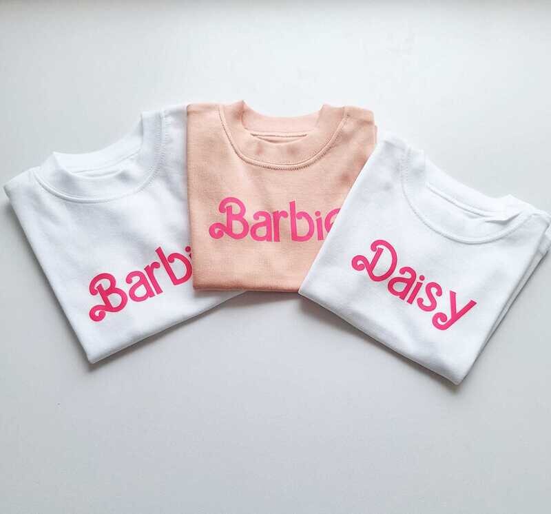 Barbie/Name top - child