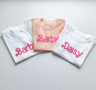 Barbie/Name top - child