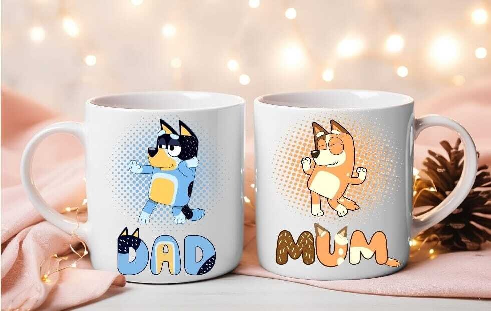 Mum and Dad mug set