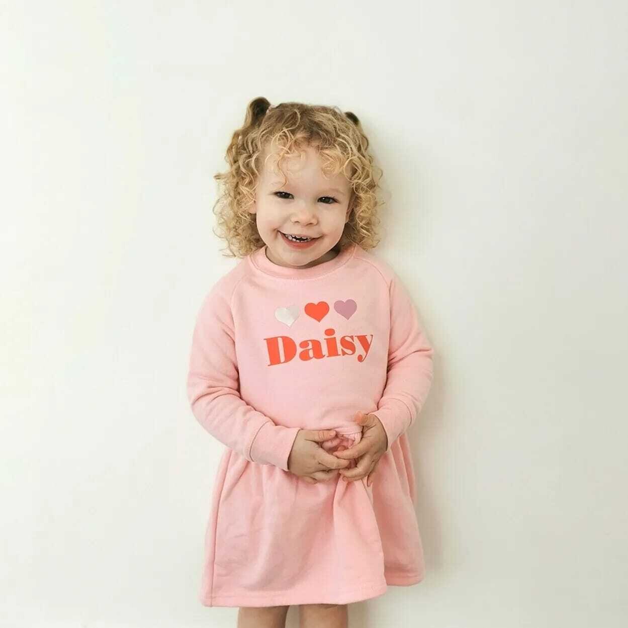 Trio of hearts dress - child