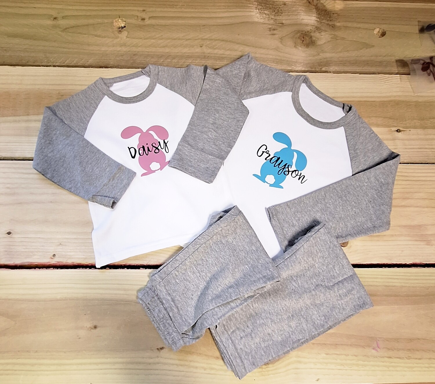 Personalised Bunny Tail Pyjamas - child