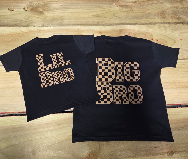 Sibling checkered top