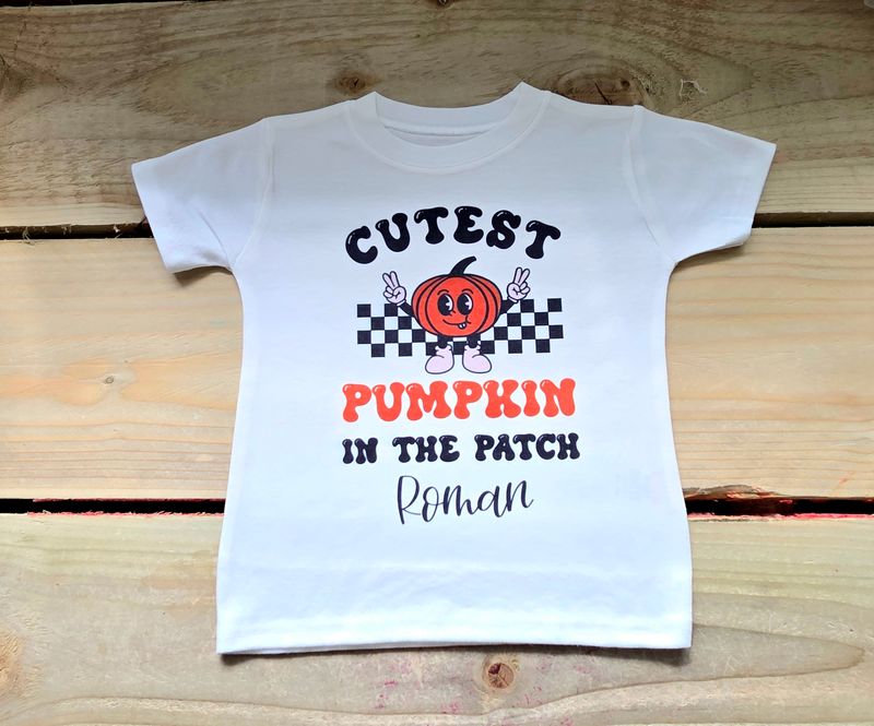 Retro pumpkin top