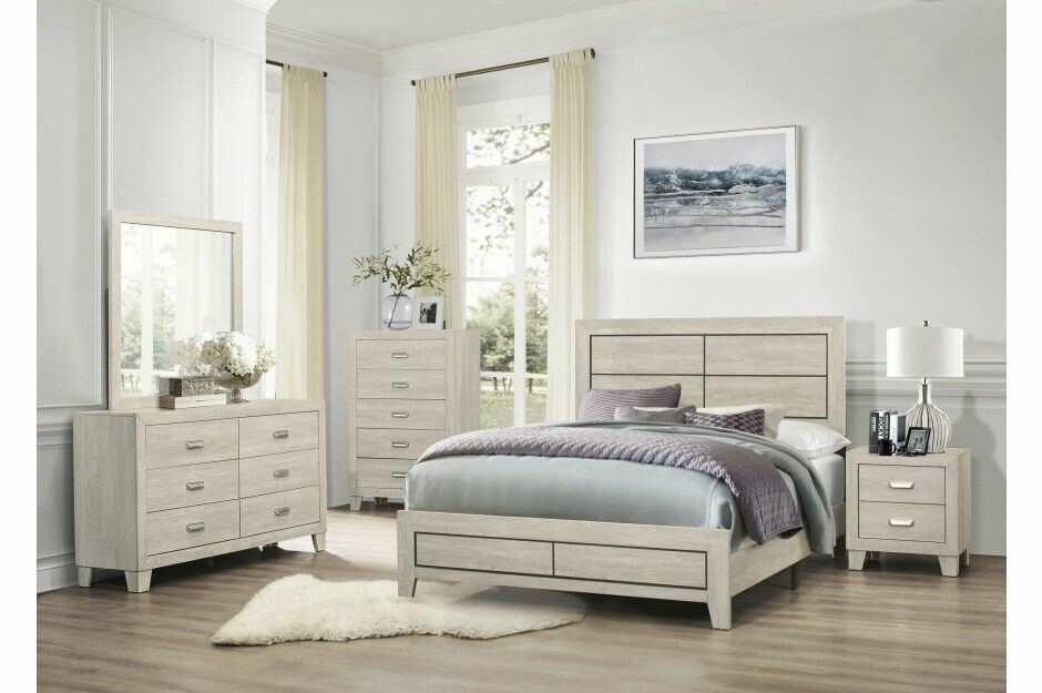 1525 Quinby Bedroom Group 4PC SET (Q.BED,NS,DR,MR)