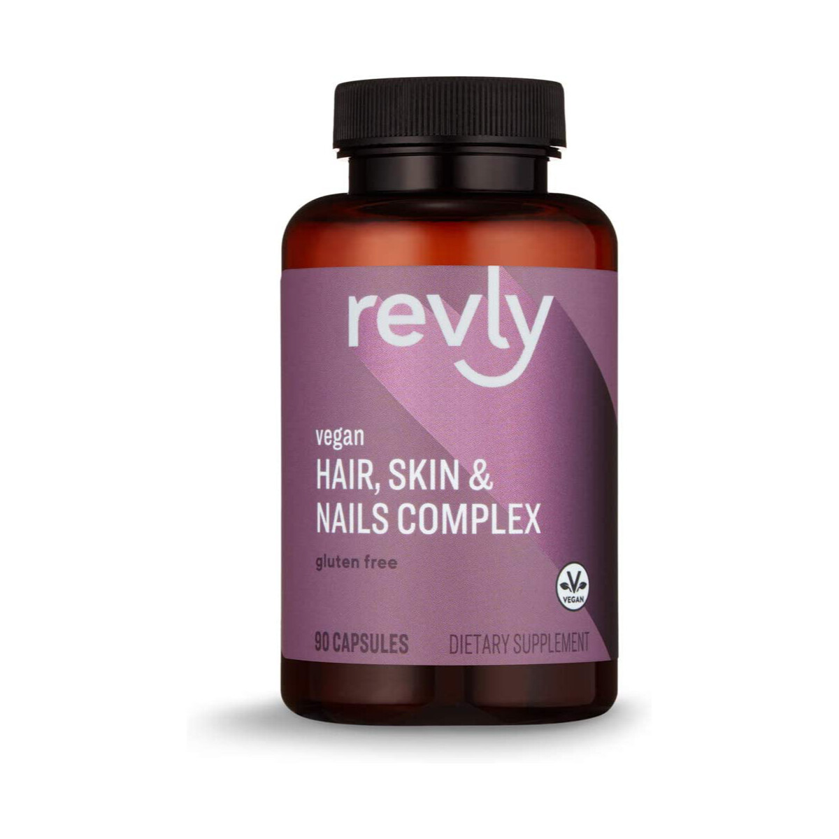 Revly Vegan Hair, Skin, & Nails Complex with Biotin 2000mcg 90 Capsules (Z)