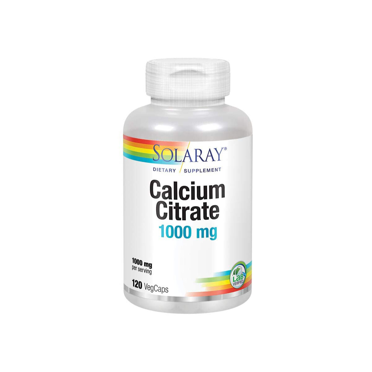 Solaray Calcium Citrate Capsules 1000mg 120 Count (Z)