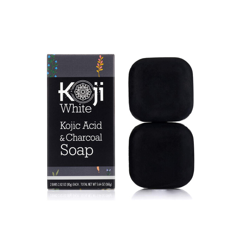 White Kojic Acid &amp; Charcoal Black Soap (2.82 oz / 2 Bars) (T)