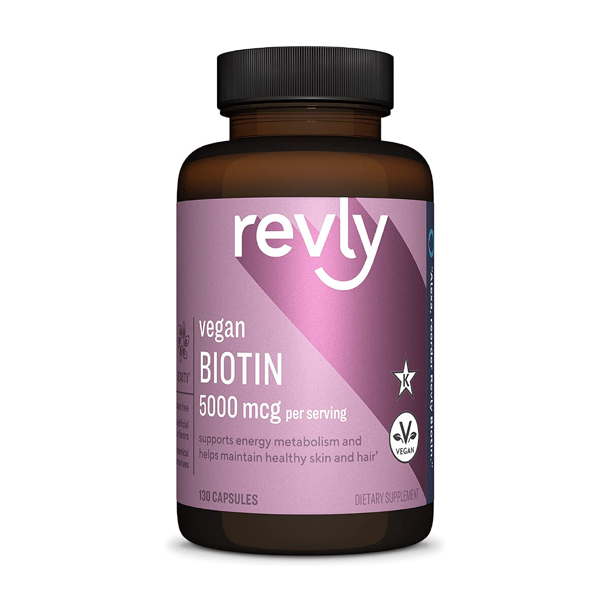 Revly Vegan Biotin 5000 mcg (130 Capsules) (Z)