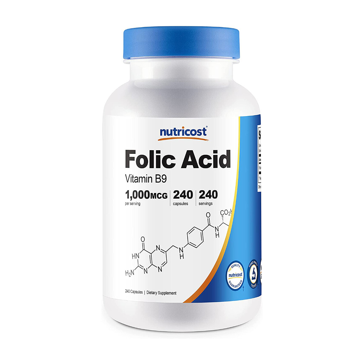 Nutricost Folic Acid (Vitamin B9) 1000 mcg, 240 Capsules (Z)