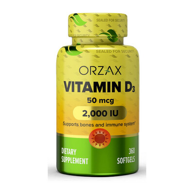 ORZAX Vitamin D3 2000iu (360 softgels) (Z)