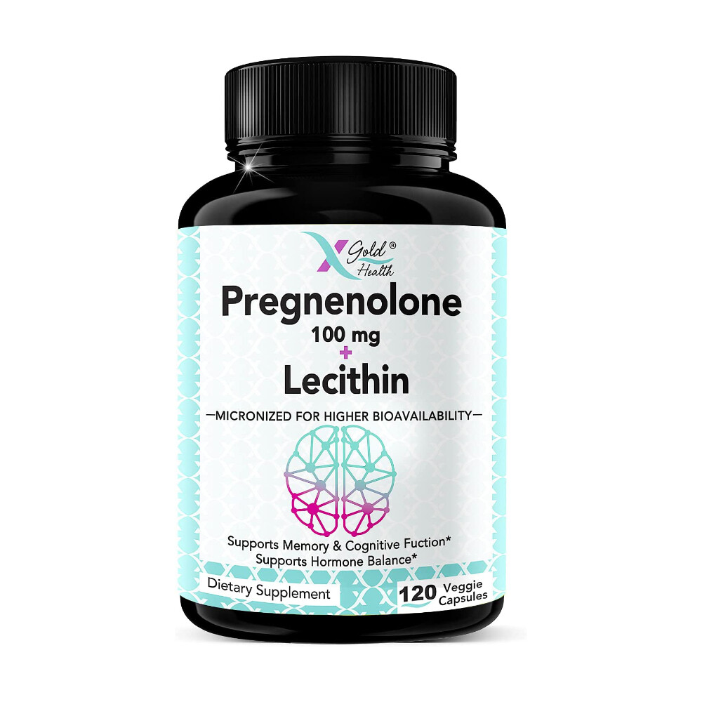Pregnenolone 100mg + Lecithin Supplement (120 Caps) (Z)