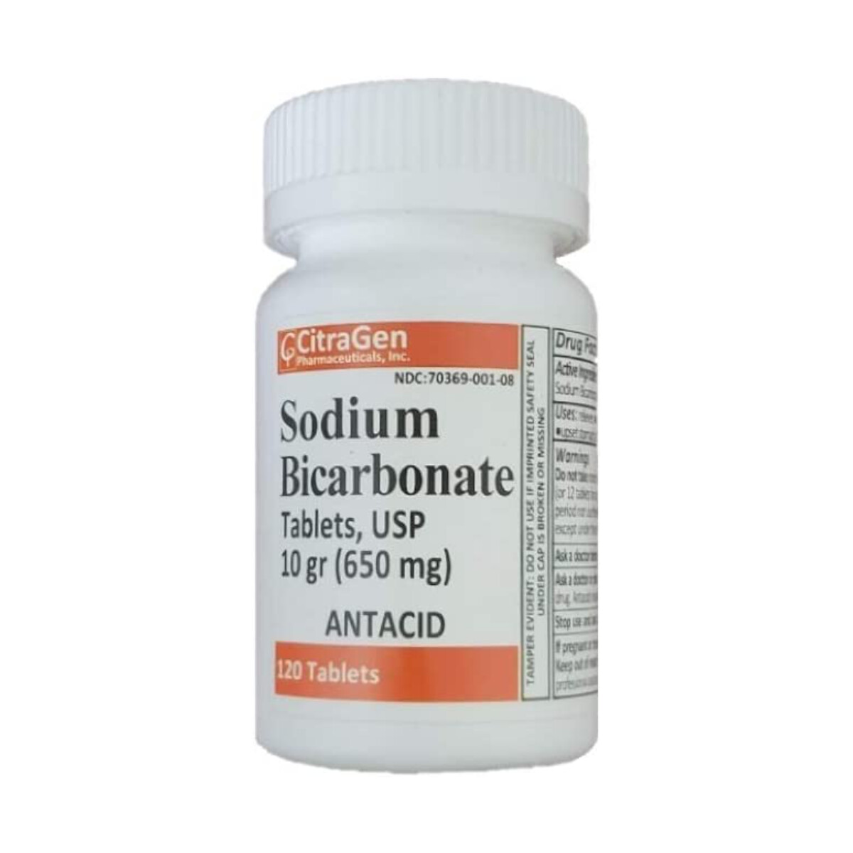 Sodium Bicarbonate Tablets USP 650 mg (10 Grains, 120 Tablets)