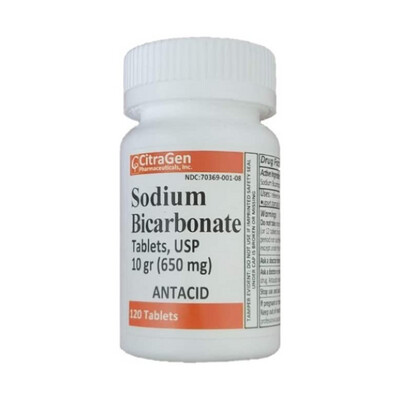 Sodium Bicarbonate Tablets USP 650 mg (10 Grains, 120 Tablets)