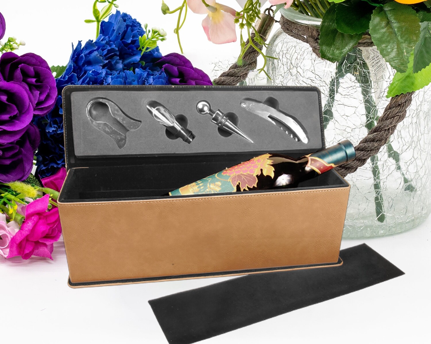 Customized Wine Boxes, Color: Light Brown