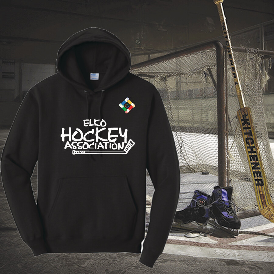 Hockey League Hoodie, Color: Black