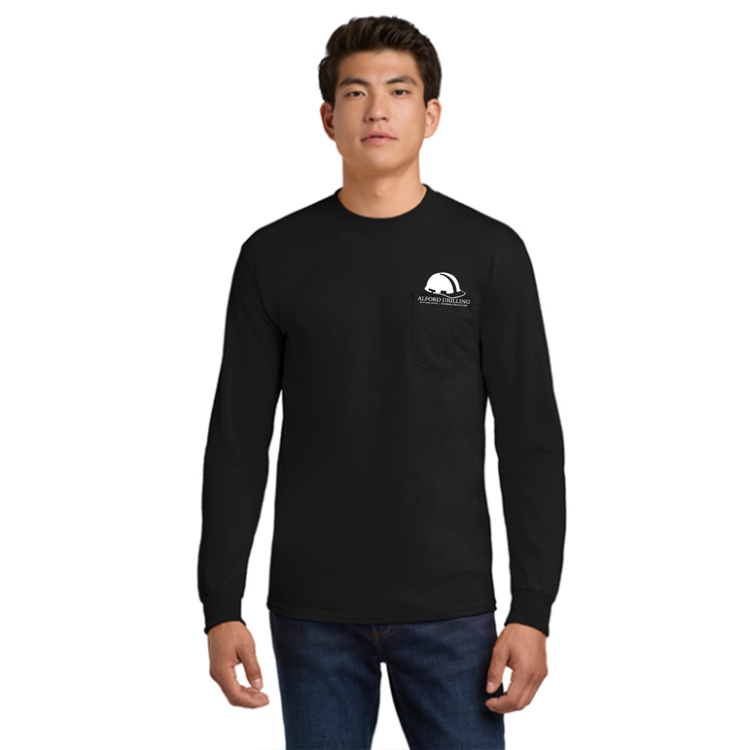 Gildan® - Ultra Cotton® 100% US Cotton Long Sleeve T-Shirt with Pocket