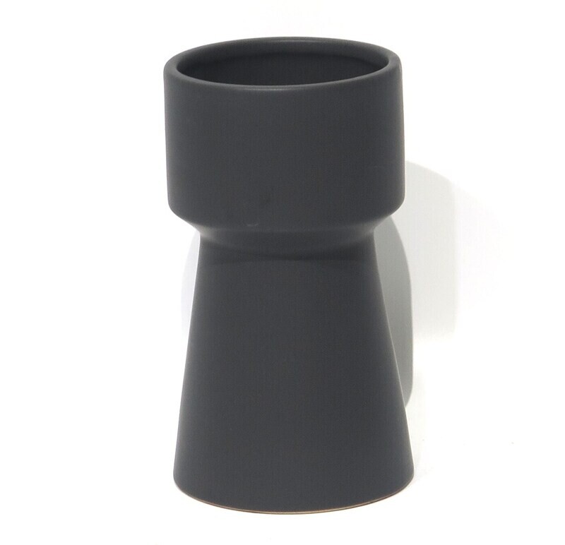 3.5" Matte Black Retro Ceramic Pot