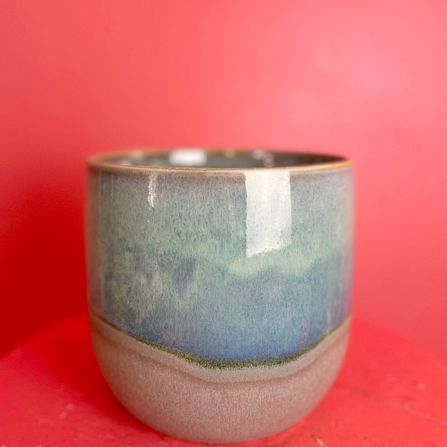 6&quot; Turquois Ceramic Pot