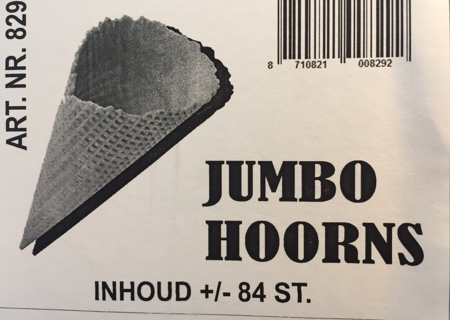 Jumbo hoorns 16cm 84 st Loose