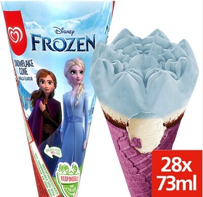 frozen cone snowflake 73ml x 28st zijn opkomst !