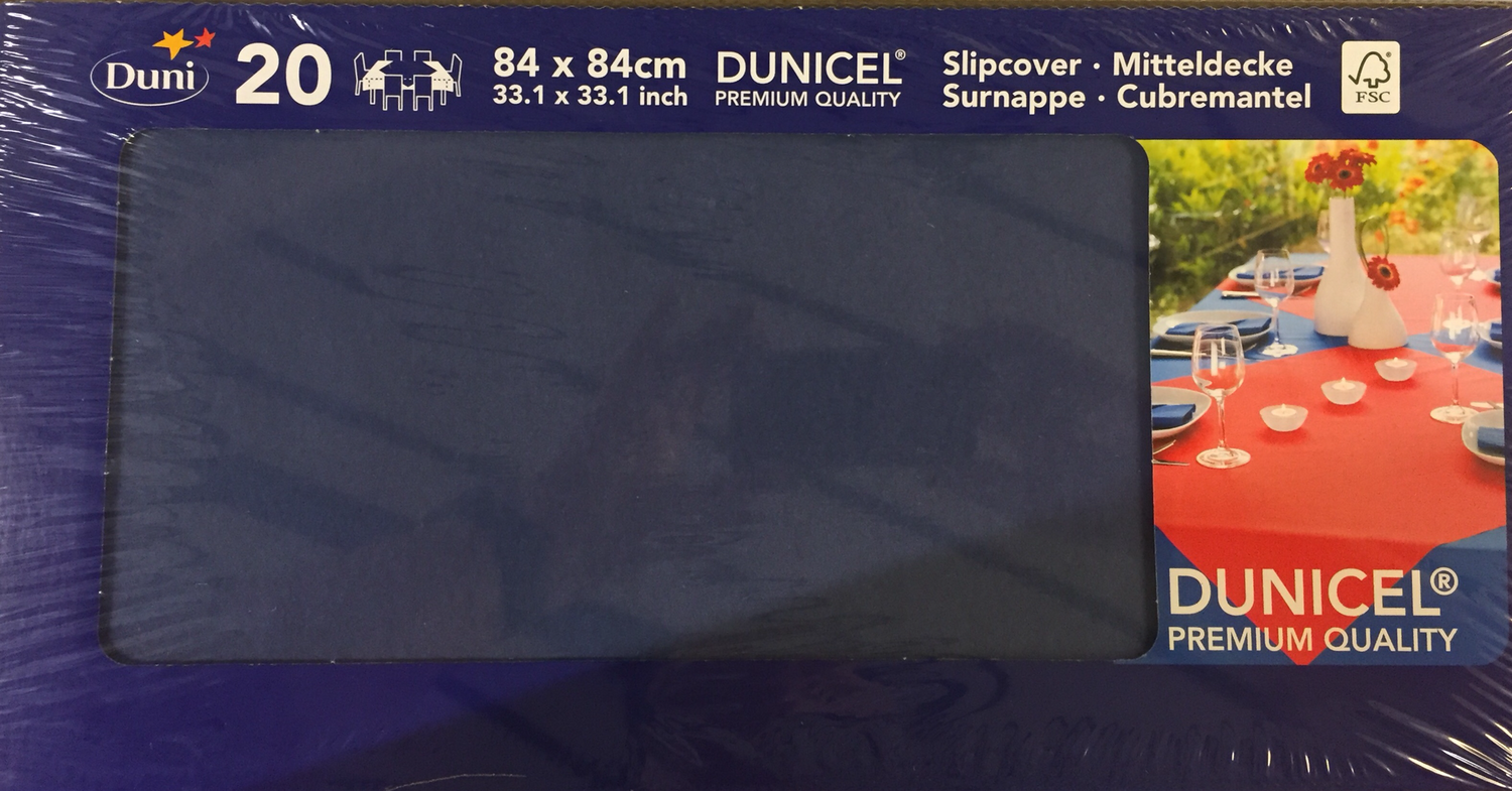 Duni napperon DONKER BLAUW 84 x 84 cm per stuk