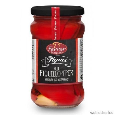 Gegrilde rode paprika gepeld pikant / look 290 gr