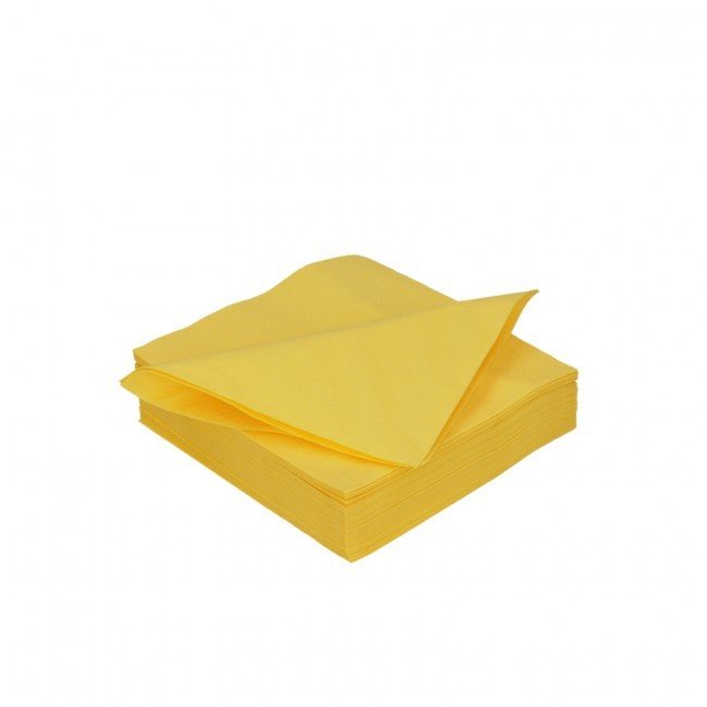 Duni geel 2lg 24 x 24cm 300st Duni geel 2lg 24 x 24cm 300st