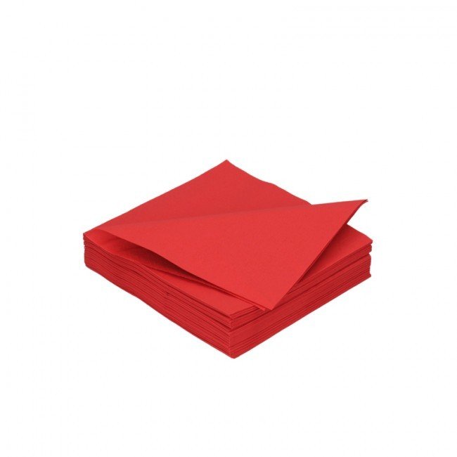 Duni rood 3lg 24 x 24cm 250st Duni rood 3lg 24 x 24cm 250st