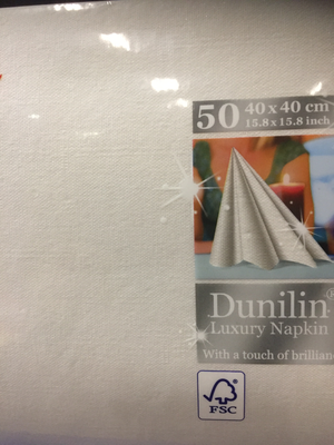 Dunilin servet wit brilliance 40 x 40cm 50st