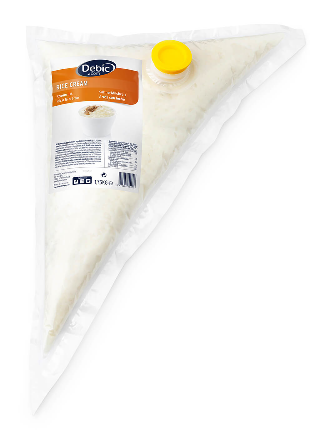 rijstpap 1.75 kg spuitzak Debic rijstpap 1.75 kg spuitzak Debic