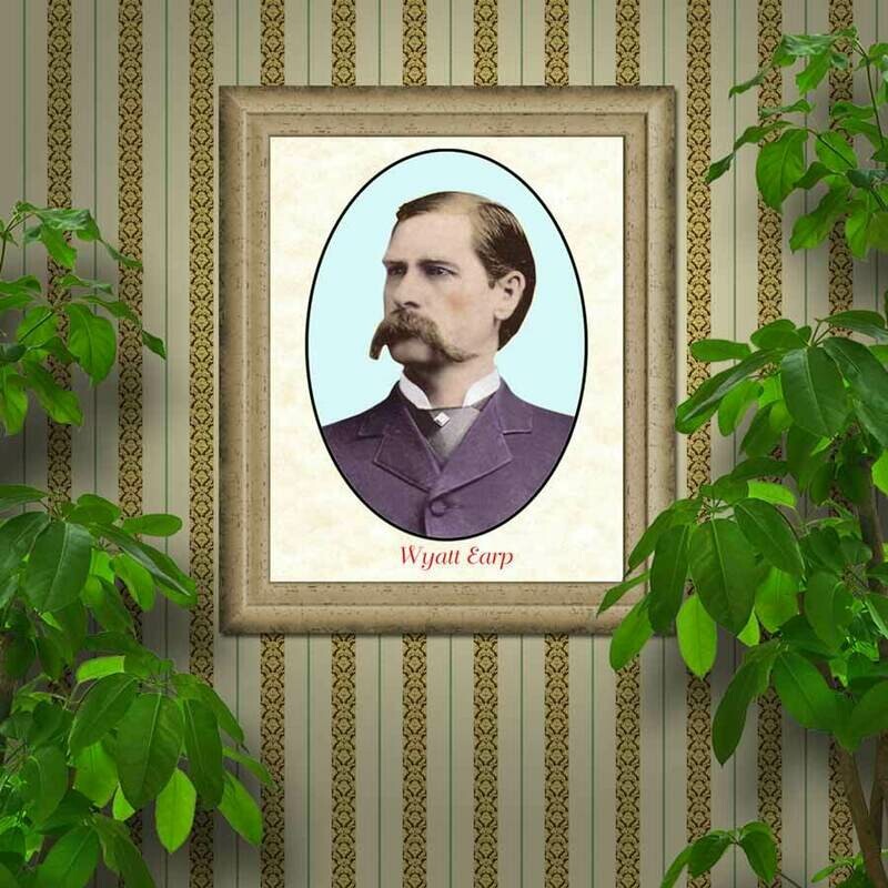 Wyatt Earp - 8x10 colorized photo - Tombstone AZ- Dodge City - San Diego lawman