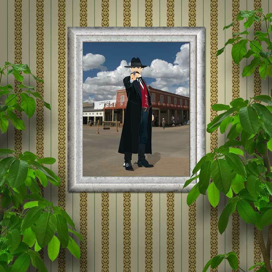 Doc Holliday in Tombstone Arizona - Illustration