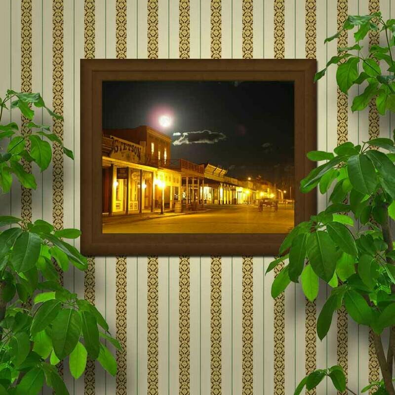 Tombstone's Allen street at night - 8" x 10" photo print