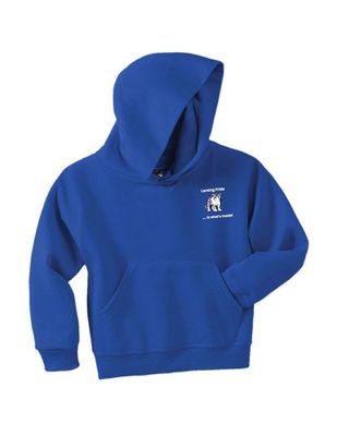 YOUTH Hoodie - BLUE or WHITE - Lansing Pride Inside - SMALL LOGO