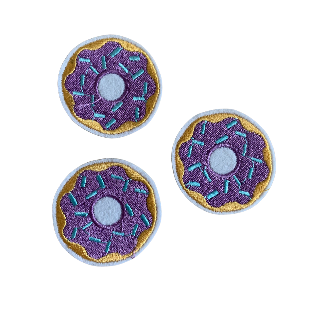 Donut paars strijkapplicatie