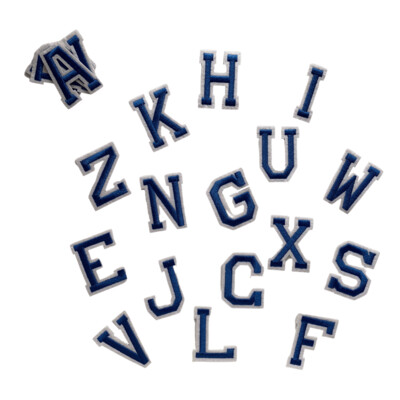 Letters blauw