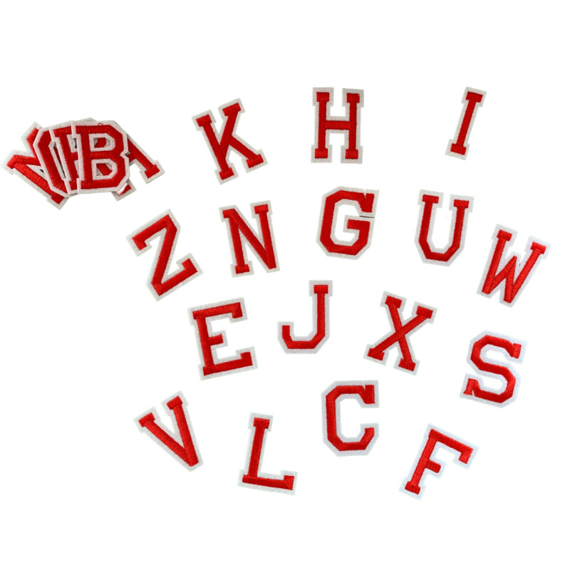 Letters Rood strijkapplicatie