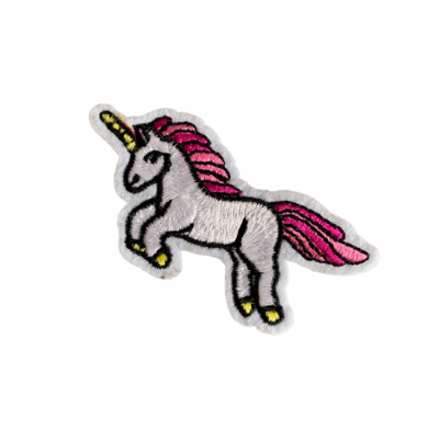 Unicorn White & Purple strijkapplicatie