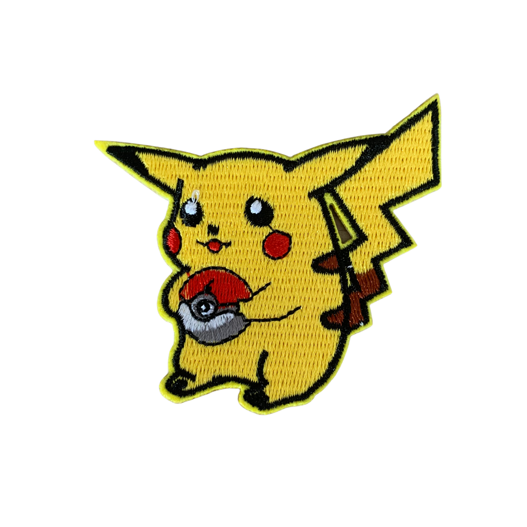 Pokemon Pikachu met Pokebal Strijkapplicatie