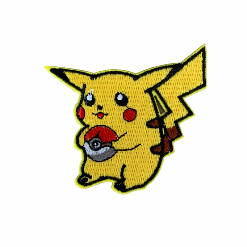 Pokemon Pikachu met Pokebal Strijkapplicatie