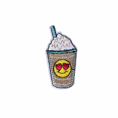 Smiley Milkshake strijkapplicatie